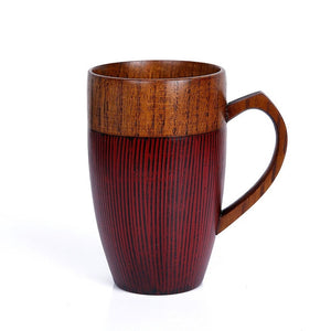 Red & Black Wooden Mugs